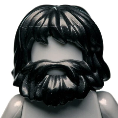 NUEVO LEGO - Figura Pelo - Hombre - Barba y Boca Agujero Negro - Hombre de las Cavernas, Serie 1 Foto 1 de 2