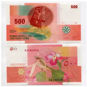 Comoros 500 Francs 2006 P 15 UNC NEW Banknote - Picture 1 of 2