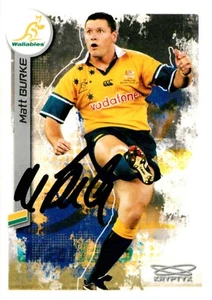 Signed 2003 WALLABIES Rugby Union Card MATT BURKE - Picture 1 of 2