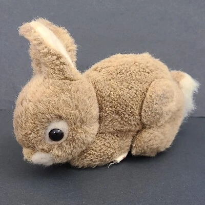 Vintage Piu Tre Made in Italy Brown Plush Easter Bunny Rabbit 7 Inches - Image 1 of 4