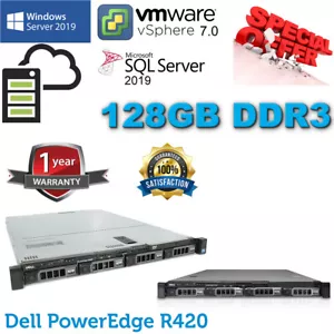 DELL Poweredge R420 2x E5-2470v2 2,40 GHz 20-KERNE 128GB DDR3 12TB SAS 7,2K H710 - Bild 1 von 9