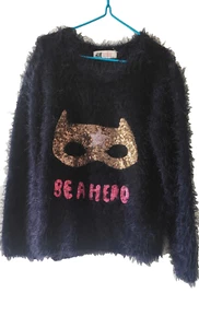 Girls Jumper 6-8 Years Years H&M Kids Children Pull-over Navy Fluffy - Picture 1 of 2