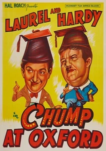 Reproduction Laurel And Hardy "Chump At Oxford" Poster, Various Sizes Available - Picture 1 of 1