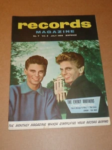 Records Magazine July 1959 Everly Brothers cover (Johnny Cash/Beverly Sisters) - Picture 1 of 1