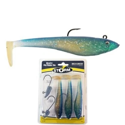 3 X STORM WILDEYE PRO PADDLE 11 CM KUNSTKÖDER HECHT BLACK BASS SHAD BLI - Bild 1 von 3
