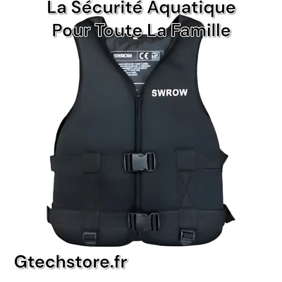 Gilet de sauvetage pour enfant et adulte, sport aquatique, natation confortable - Photo 1/4