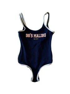 Zara 90’s Malibu One Piece Swim Suit Blue Girls Size 6-7 Good Condition Cute! - Picture 1 of 8
