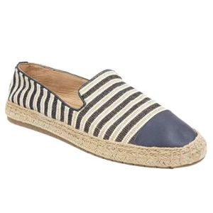 Charter Club Jonii Comfort Slip On Espadrilles Navy White Striped Size 6.5 - Picture 1 of 12