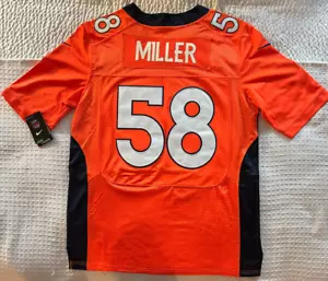 🔥 Camiseta cosida en el campo Von Miller Nike NFL Denver Broncos #58 - talla 44 - Imagen 1 de 6