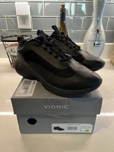 Vionic Womens 6 Black Guinn Waterproof Ripstop Slip On Walking Sneakers - Picture 1 of 6