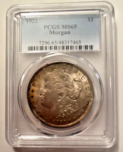 1921 MORGAN DOLLAR PCGS MS65 - Picture 1 of 2