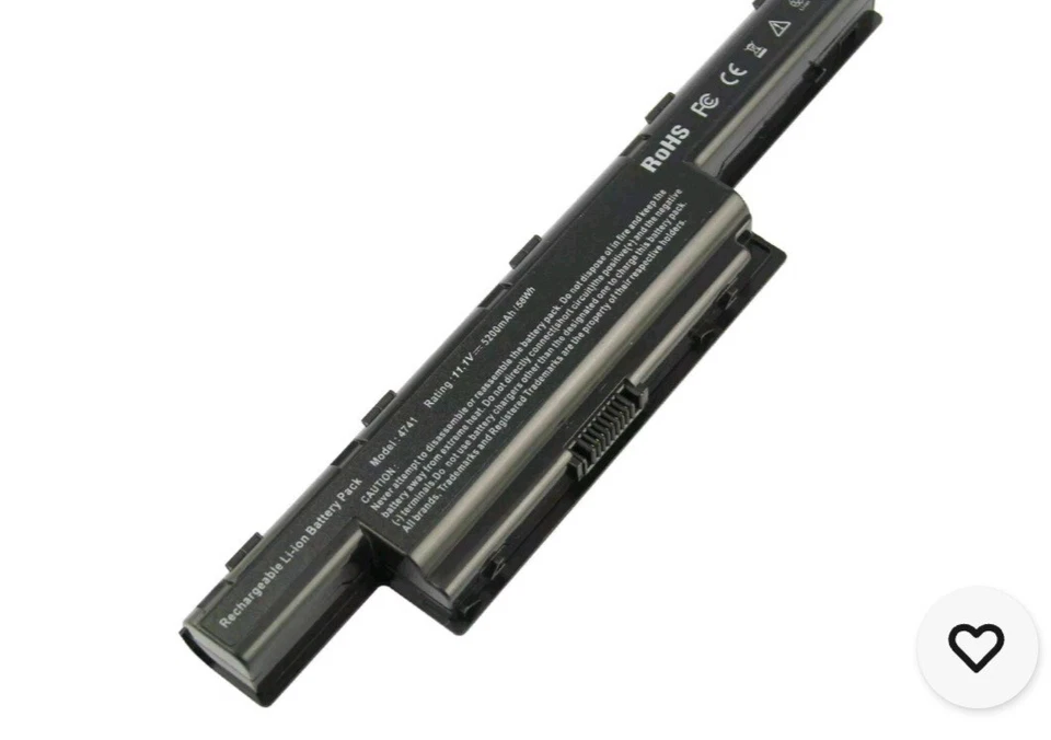 Acer Aspire 4400mAh Laptop Battery Replacement (BT00603111) - Image 1 of 1
