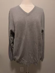 Joseph Abboud Gray 100% Cashmere V-Neck Sweater L Corpcore, Luxury - Picture 1 of 3