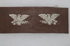 WW2 TYPE US BULLION WIRE COLONEL RANK ON LEATHER FOR A2 FLYING JACKET