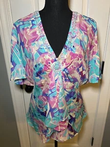 Robert  Graham Women’s Silk Top Sz Medium - Picture 1 of 6
