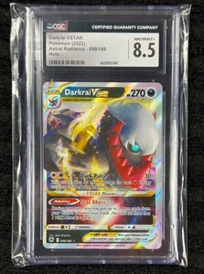 Pokemon CGC 8.5 Darkrai VSTAR 99/189 Resplandor Astral - Imagen 1 de 2