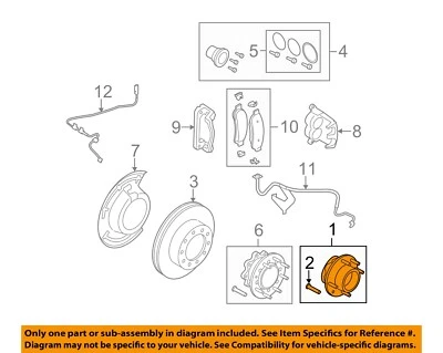Componentes de freno Super Duty Ford OEM 11-16 F-250 - Cojinete de cubo DC3Z1104A Foto 1 de 2