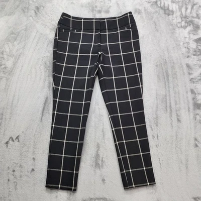 Pantalones Ann Taylor LOFT para mujer 6 negros beige ventana cuadros Julie ajustados oficina Foto 1 de 4