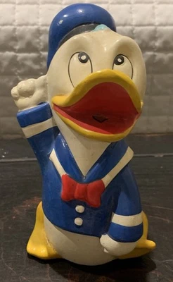 Vintage Disney Donald Duck Coin Bank Chalkware! - Image 1 of 4