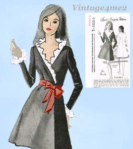 1960s Vintage Designer Spadea Sewing Pattern Y-31101 Uncut Misses Wrap Dress 38B - Picture 1 of 5