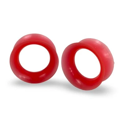 一对薄壁红色硅胶隧道仪表插头柔性耳皮 — 第 1/4 张图片