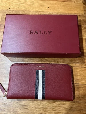 Cartera larga de cuero con cremallera redonda BALLY BALEN Foto 1 de 4