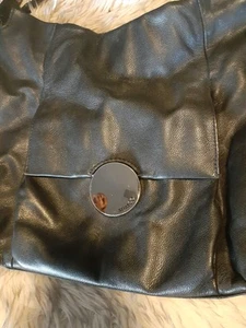 Mimco Black Handbag W/ Gun Metal Black Hardware Leather Great Conditon - Picture 1 of 4