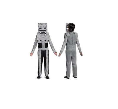 Disfraz Clásico Minecraft Esqueleto Niños Pequeño, Mediano, Grande, NUEVO Foto 1 de 2
