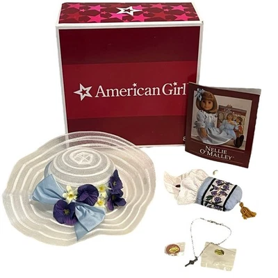 American Girl Nellie Meet Accesorios Cruz Collar Sombrero Cartera Pañuelo Moneda Foto 1 de 4