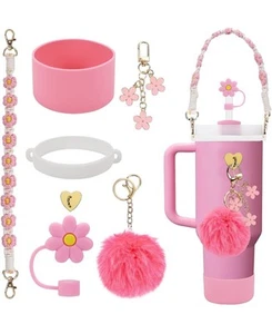 Stanley Cup Accessories Set Including Water Bottle Handle Strap, Siliocne S - Picture 1 of 6
