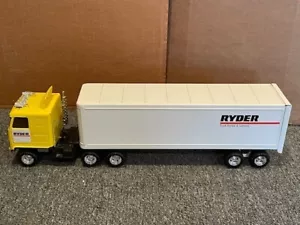 ERTL COE RYDER Semi & Trailer, Yellow & White, Nice!, VGC!, 1/48 - Picture 1 of 4
