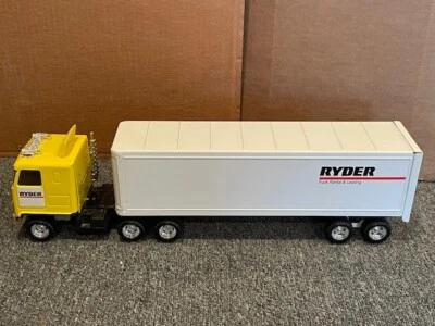 ERTL COE RYDER Semi & Trailer, Yellow & White, Nice!, VGC!, 1/48 - Image 1 of 4