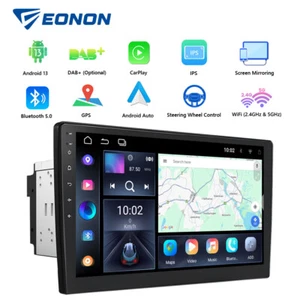 10" Car Radio Apple CarPlay Android 13 Stereo Touch Screen Bluetooth Double Din - Picture 1 of 21