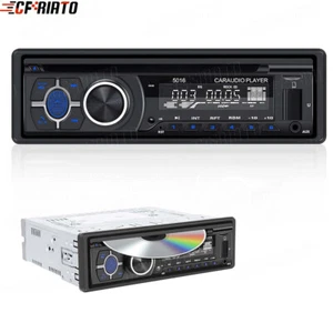 Single 1 Din Car Stereo CD DVD Player Bluetooth FM Radio USB AUX Audio Receiver - Picture 1 of 24
