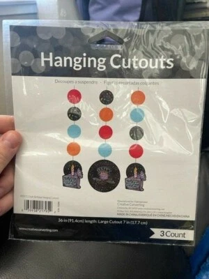 Chalkboard Hanging Cutouts Birthday Party Decoration Party Supply Black New!!! - Image 1 of 2