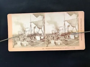 Antique 1887 The Glory of New Orleans Her Cotton and Levee Ship Dock - Picture 1 of 2