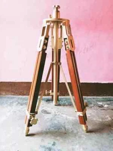 Wooden Tripod Nautical -Theater Stage Industrial Nautical 40" - Picture 1 of 10