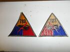 E4669 WW2 US Army Armored 780 Tank Battalion Triangle patch Division Corps R24A
