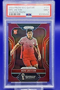 2022 Prizm Weltmeisterschaft Katar #137 Min-Jae Kim KASTANIENBRAUN/22 PSA NEUWERTIG - KOREA BAYERN - Bild 1 von 3