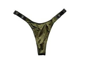 Victoria's Secret VS Shine Strap Satin Strass Tanga Höschen - Bild 1 von 3