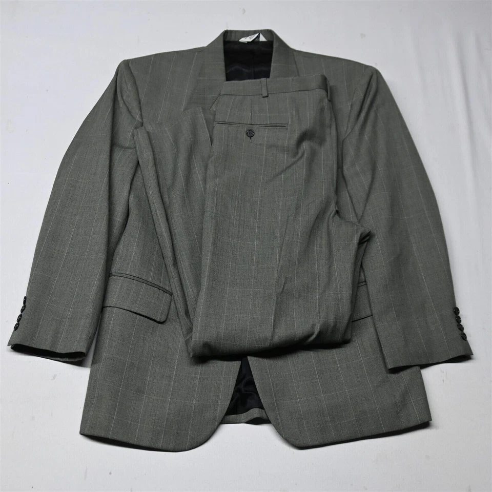 De Colección Cellini Uomo 40R 34x29 Verde Ventana Hombres Chaqueta Deportiva Pantalones Traje Foto 1 de 4