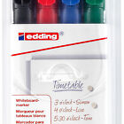 EDDING 361 Whiteboard Markers - Assorted Colours (Wallet of 4) - NEW