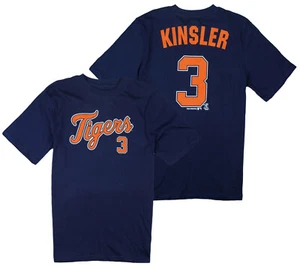 MLB Youth Boys Detroit Tigers Ian Kinsler # 3 Player Shirt - Navy Blue - Picture 1 of 7