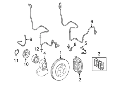 Mercedes Benz S600 S550 Front Left+Right Brake Rotors Disk X2 OE 2214211612 - Image 1 of 3