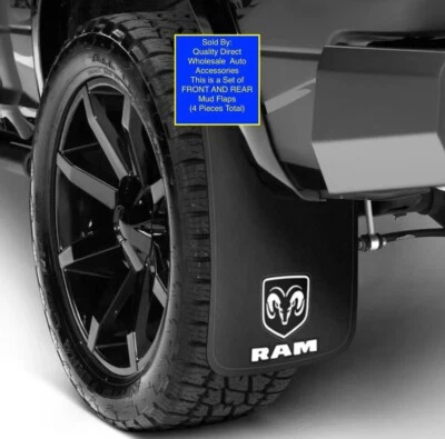 SET :4 Mud Flaps 1994 - 2024 DODGE RAM 1500 2500 3500 Splash Guards Front & Rear - Image 1 of 3