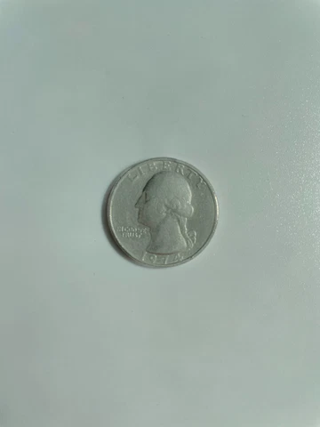 1974 quarter no mint mark error Filled In A Cover