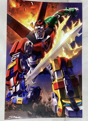 Voltron Lions Lion Force Robots 11x17 Picture Poster 1984 Version FREESHIP - Image 1 of 2