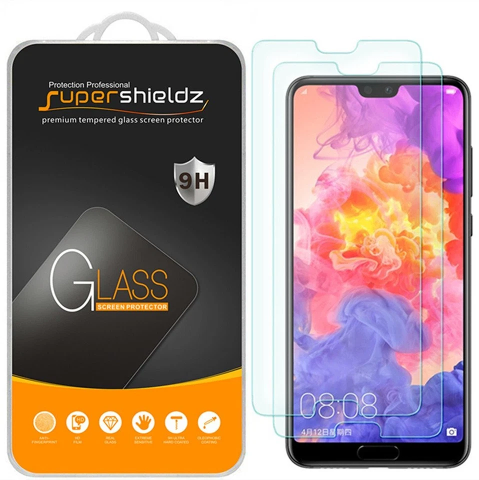 (2 Pack) Supershieldz Designed for Huawei (P20 Pro) Tempered Glass Screen Pro... - Image 1 of 4