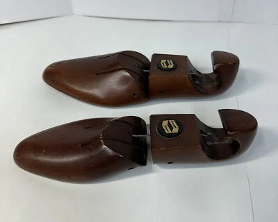 Par de camillas de zapatos de madera Knapp Etonic de colección.  Raro Foto 1 de 4