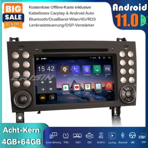64GB DAB+Android 13 Autoradio GPS Navi CarPlay RDS Mercedes SLK Klasse R171 W171 - Bild 1 von 13